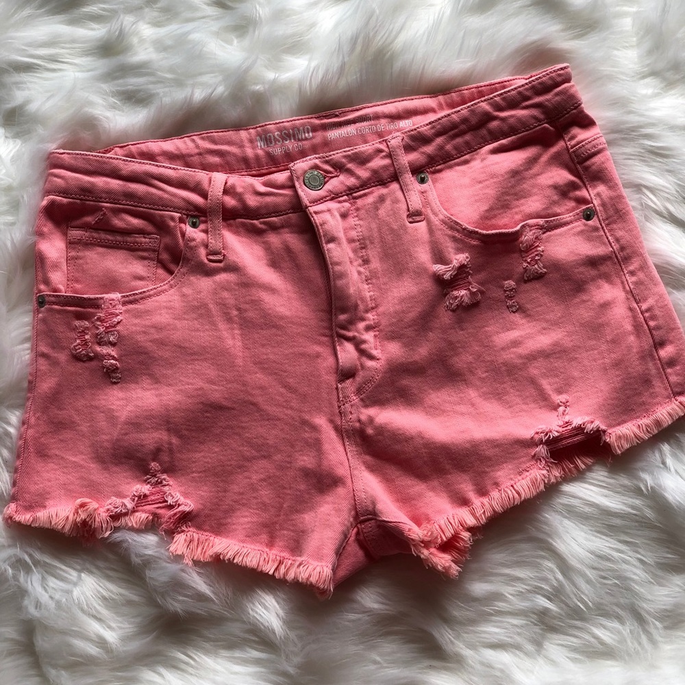 BRIGHT PINK High Waisted Shorts!